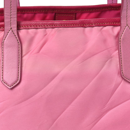 Prada Tessuto Nylon Saffiano Shopping Tote Begonia 10 of 12
