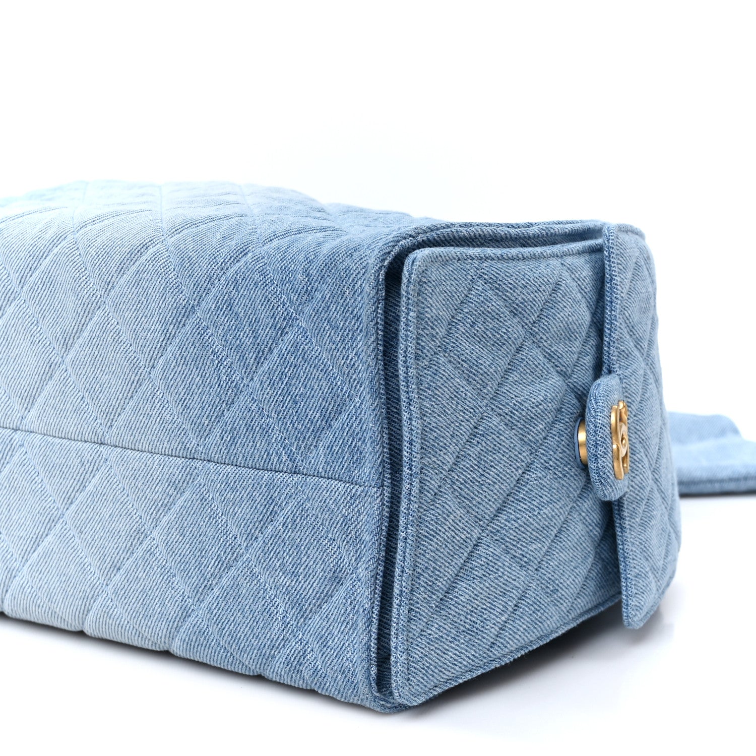 Chanel Washed Denim Quilted Medium Chanel 25 Handbag Blue 11 of 12