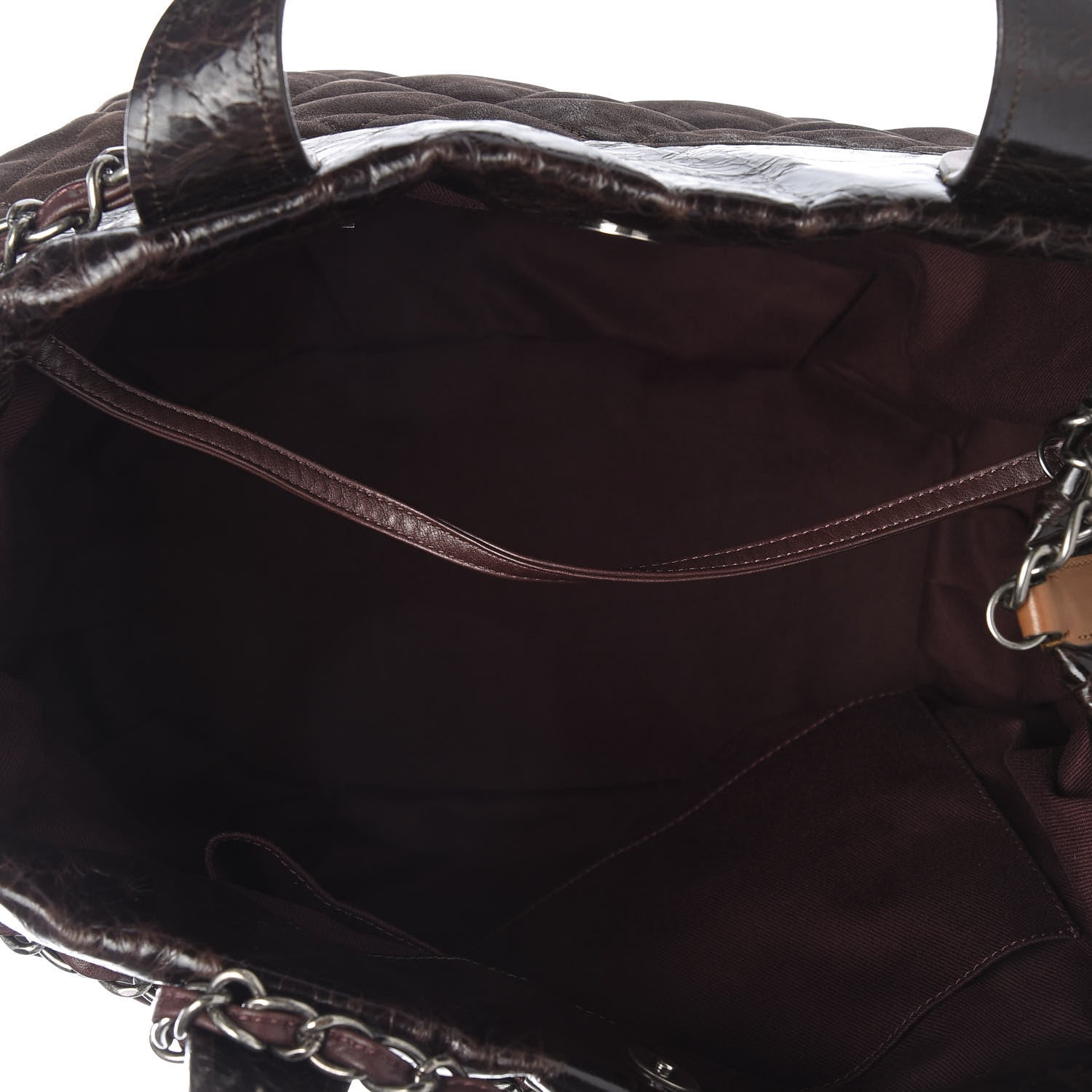 Chanel Iridescent Calfskin Quilted Large In The Mix Tote Dark Brown 5 of 9
