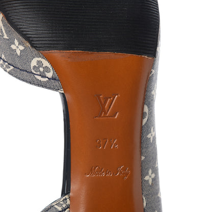 Louis Vuitton Monogram Idylle Romance Open Toe Pumps 37.5 Encre 6 of 9