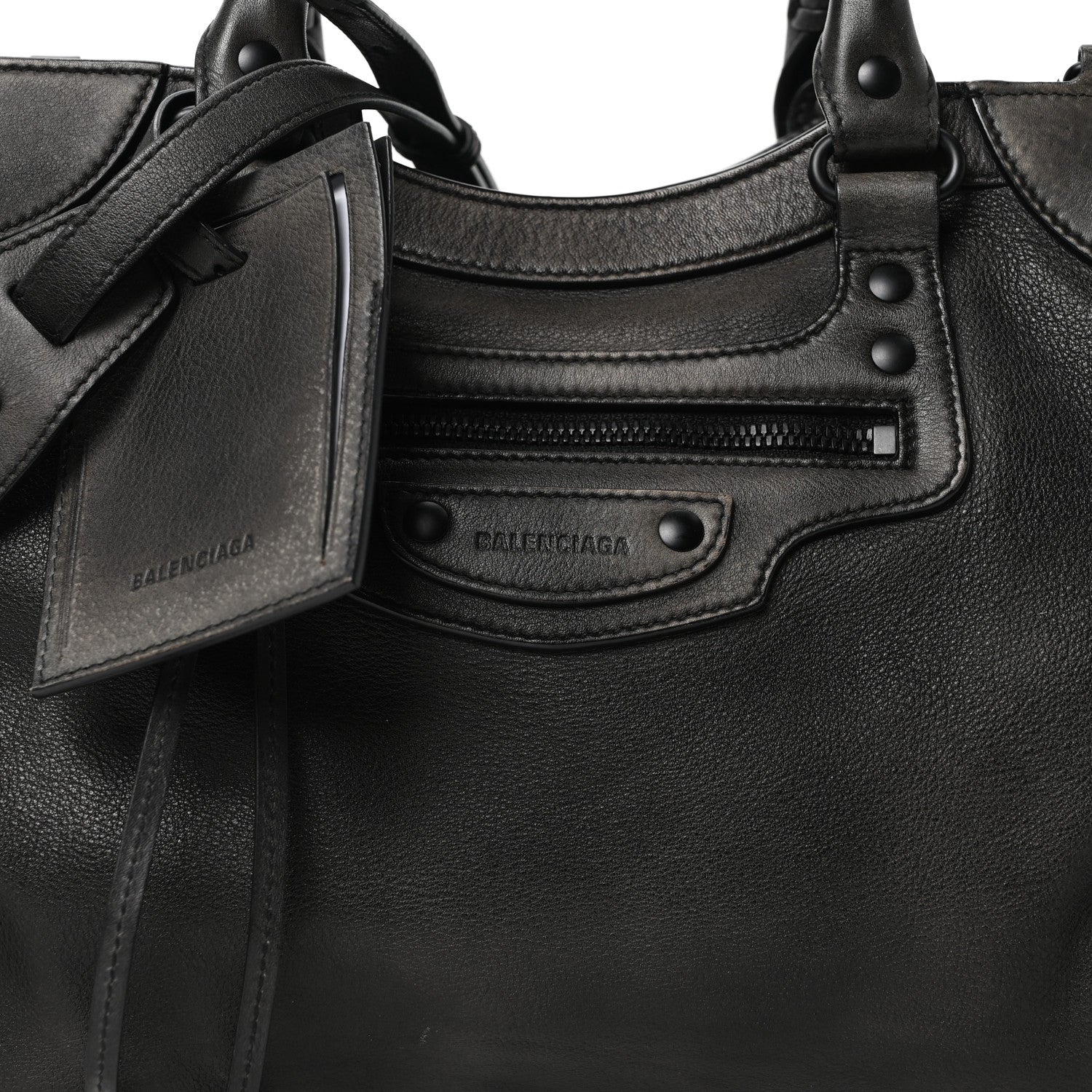 Balenciaga Used Calfskin Black Hardware Neo Classic City Black 8 of 10