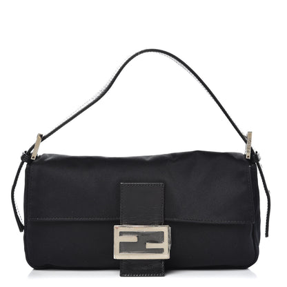 Fendi Satin Calfskin Baguette Black 1 of 9