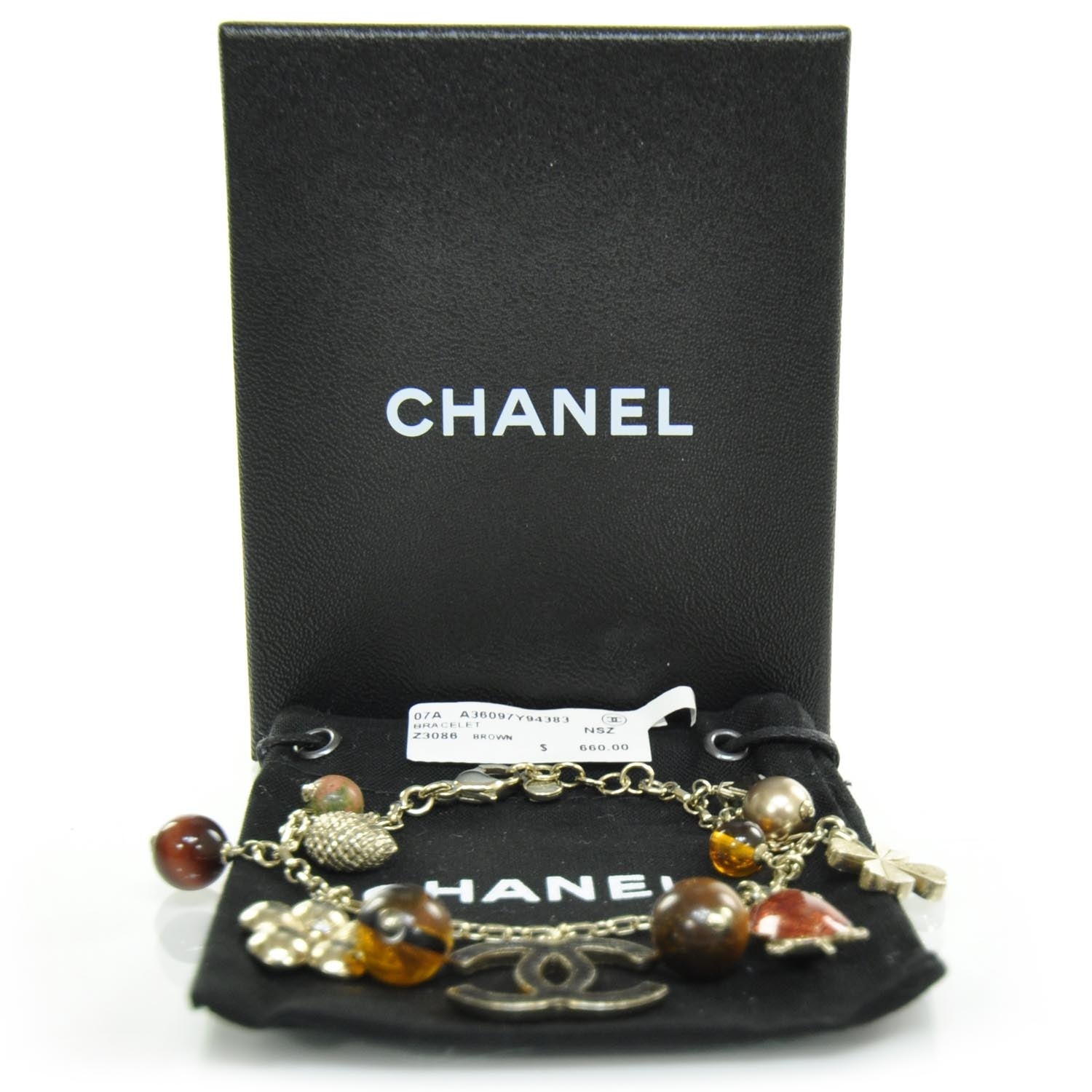 Chanel Metal Iconic Symbols Charm Bracelet Gold 2 of 7