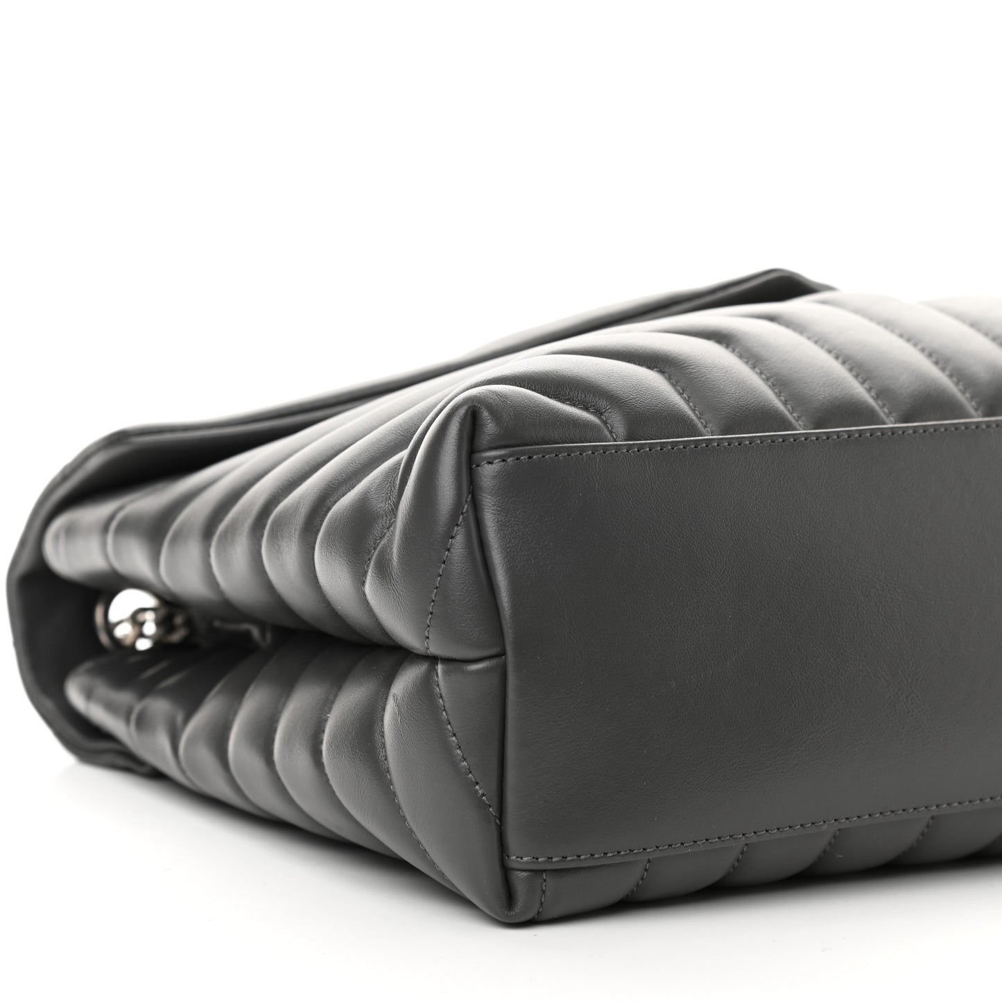 Calfskin Y Quilted Monogram Medium Loulou Chain Satchel Earth
