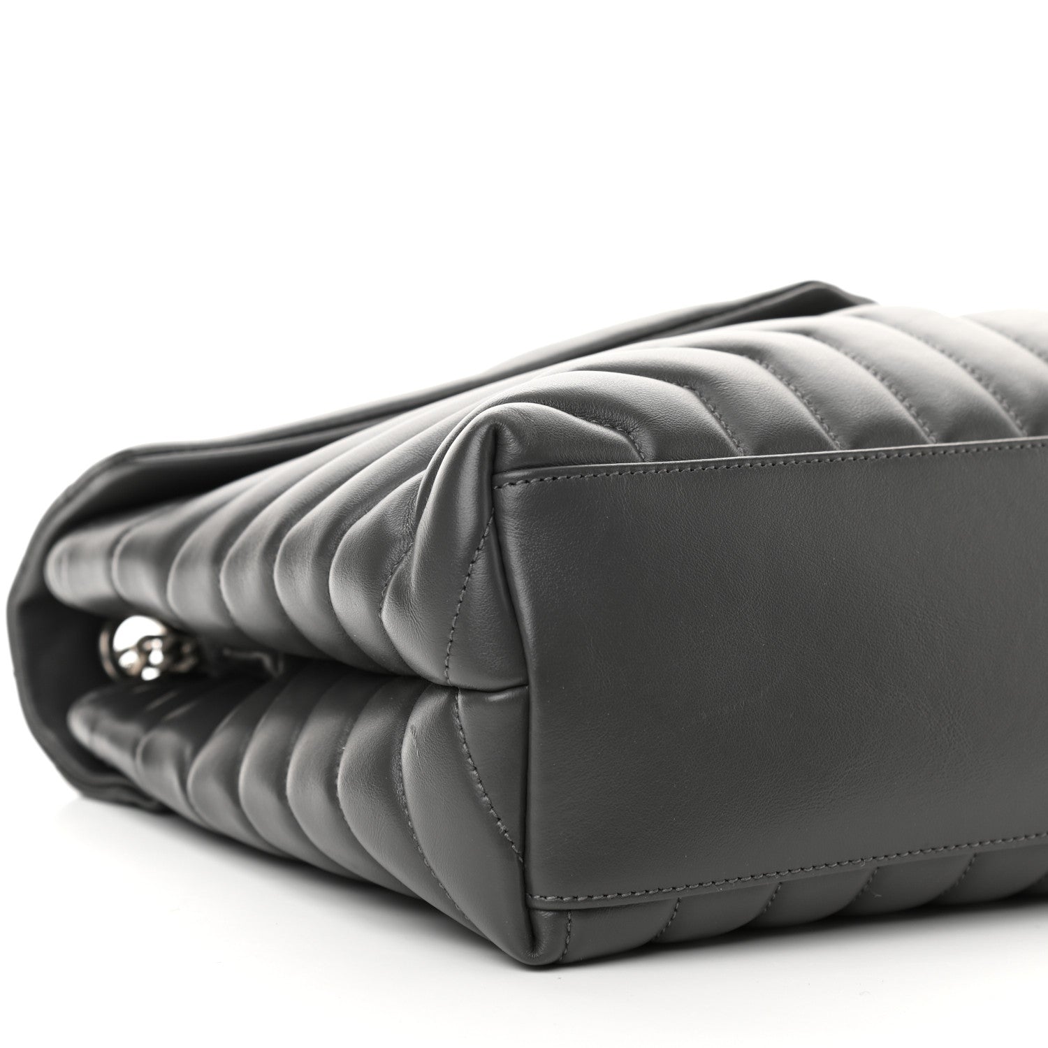 Saint Laurent Calfskin Y Quilted Monogram Medium Loulou Chain Satchel Earth 10 of 13