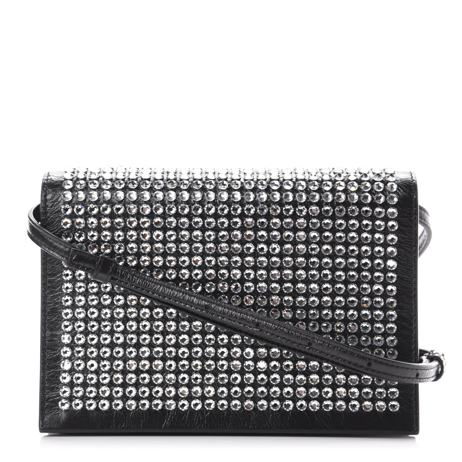 Saint Laurent Textured Patent Crystal Toy Kate Crossbody Black 1 of 10