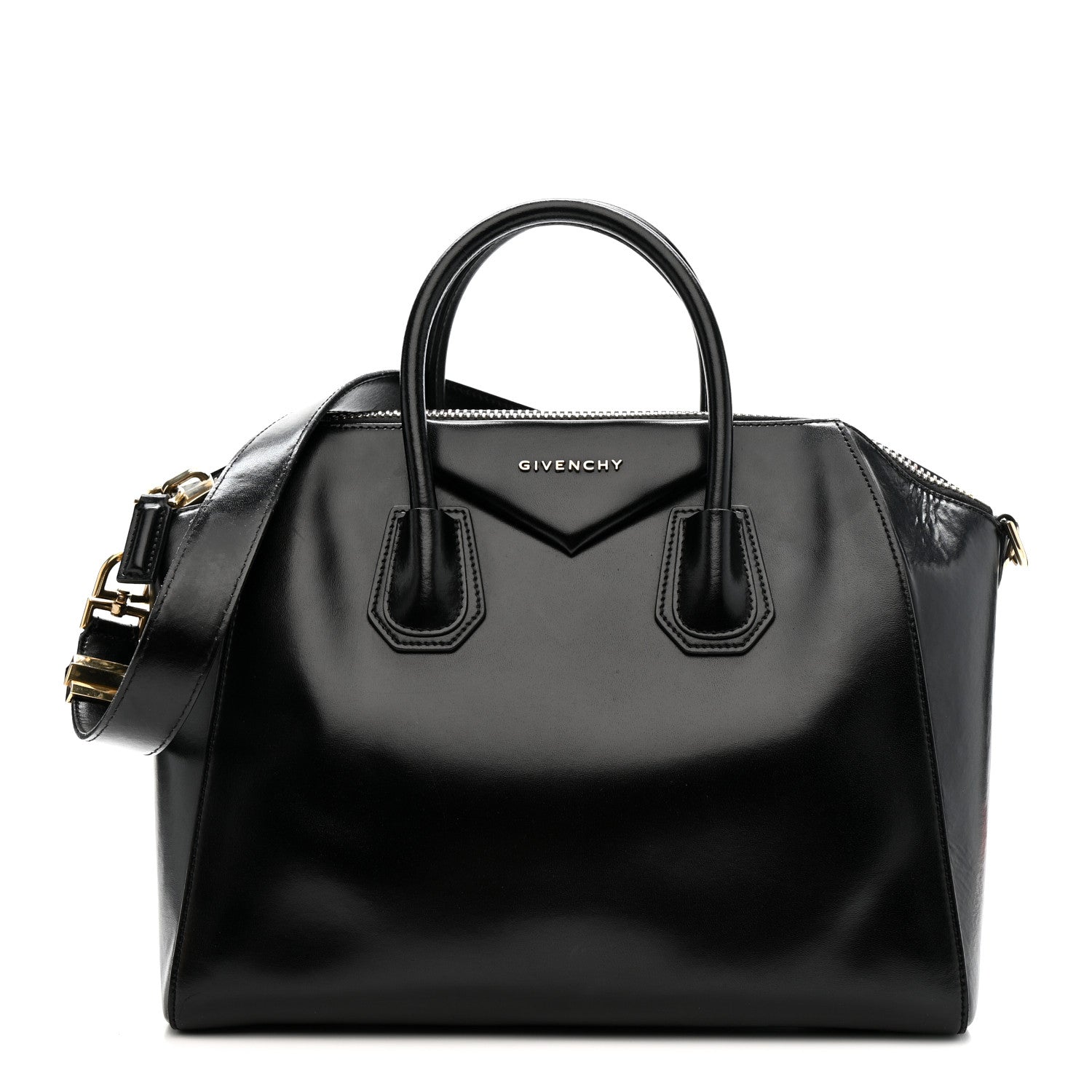 Givenchy Shiny Lord Calfskin Medium Antigona Black 1 of 13