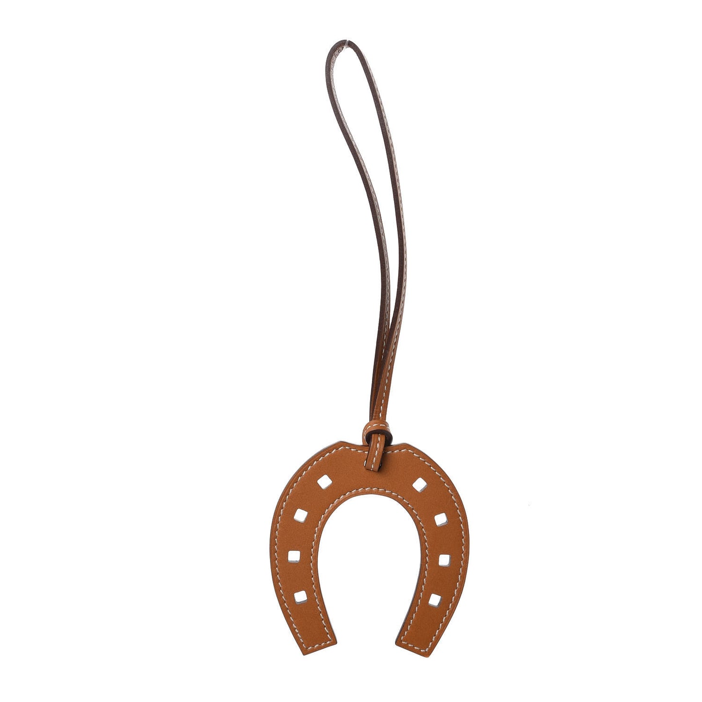 Barenia Paddock Horseshoe Bag Charm Fauve
