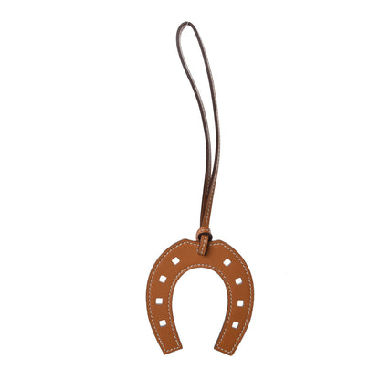 Hermes Barenia Paddock Horseshoe Bag Charm Fauve 1 of 4