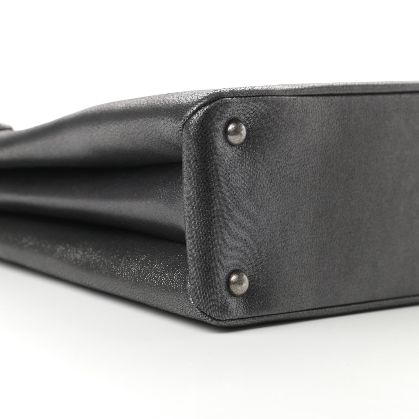 Iridescent Calfskin CC East West Shopping Tote Grey