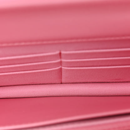 Chanel Caviar Quilted Boy Wallet On Chain WOC Pink 5 of 14