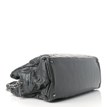 Chanel Glazed Goatskin Double Contrast Stitch Large Tote Grey 4 of 19
