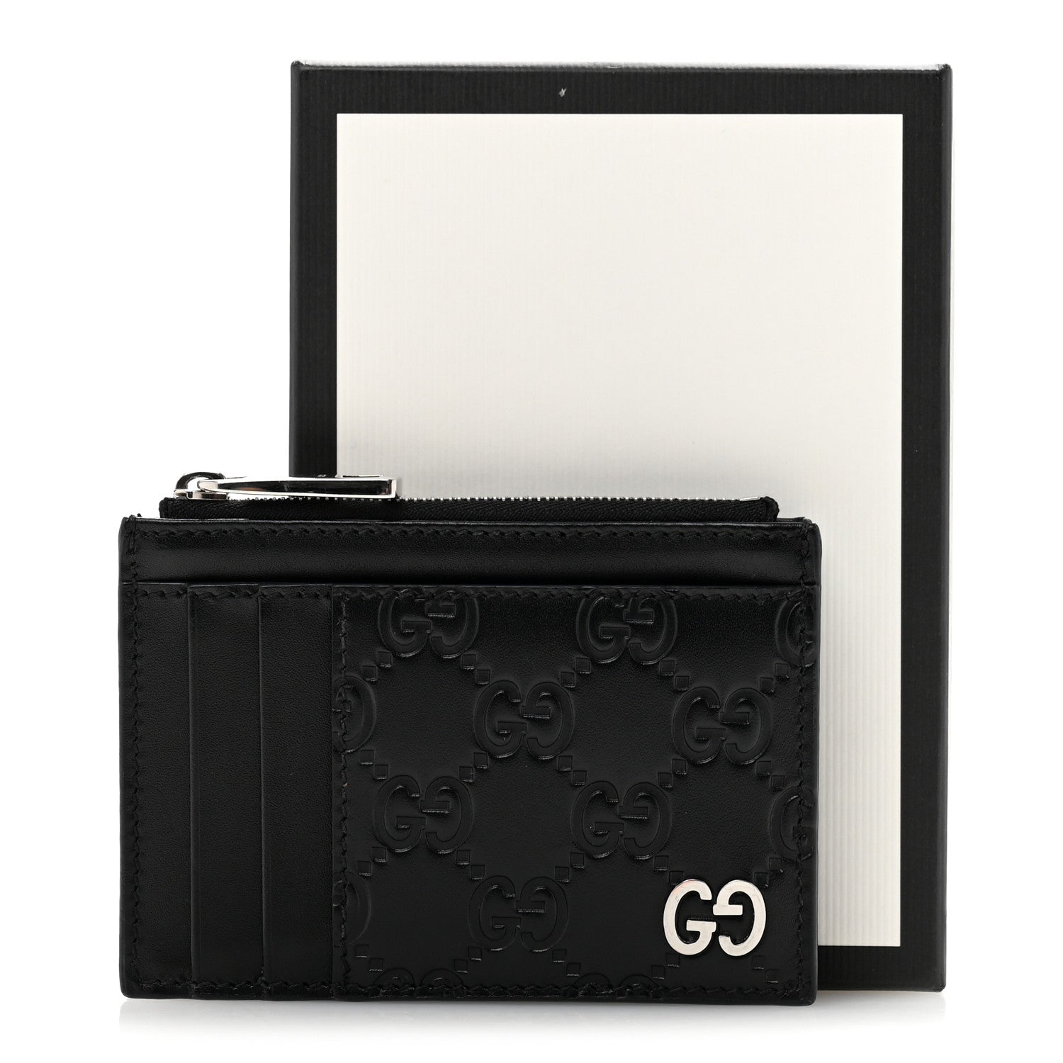 Gucci Guccissima Signature Coin Case Card Holder Black 10 of 10