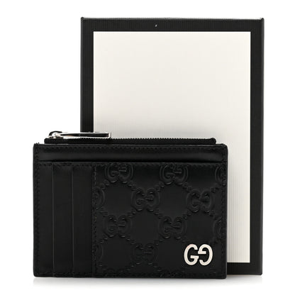 Gucci Guccissima Signature Coin Case Card Holder Black 10 of 10