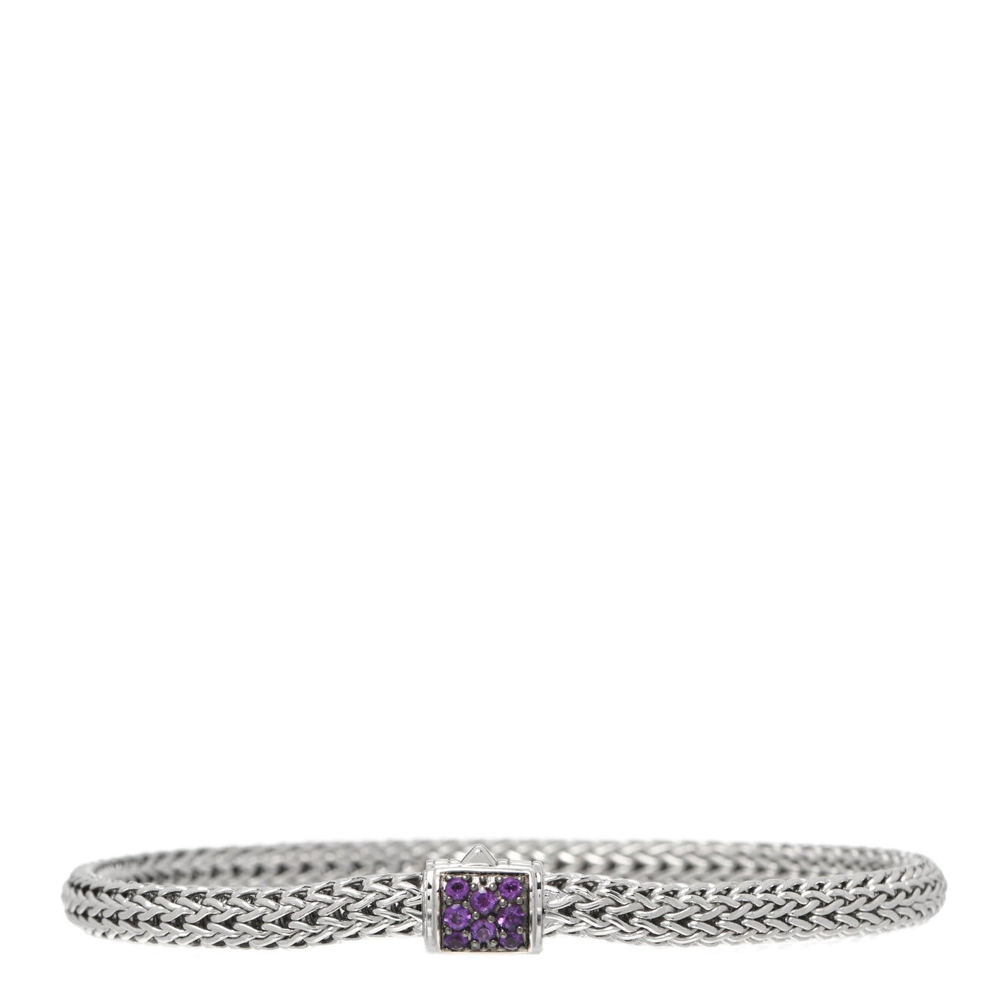 Sterling Silver Amethyst 5mm Classic Chain Bracelet