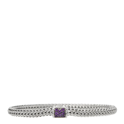 John Hardy Sterling Silver Amethyst 5mm Classic Chain Bracelet 1 of 4