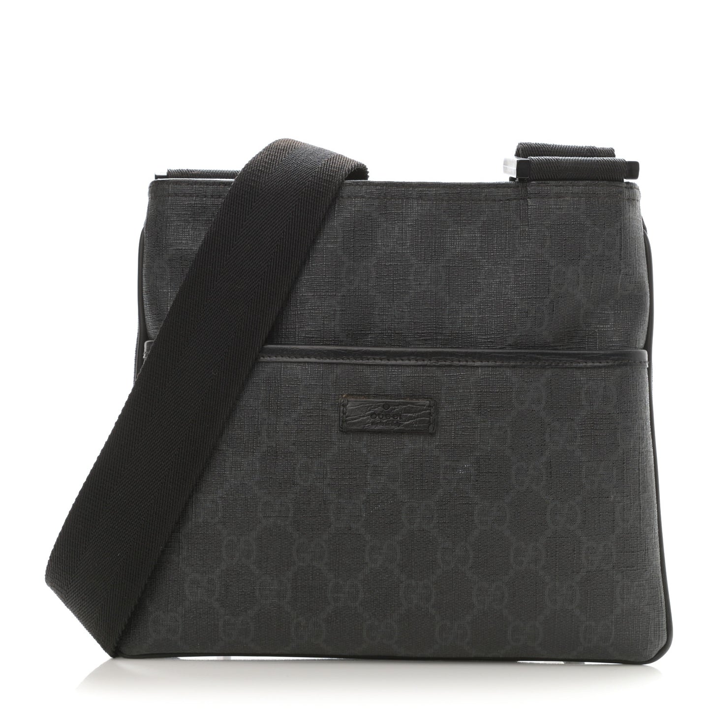GG Plus Flat Messenger Bag Black Grey