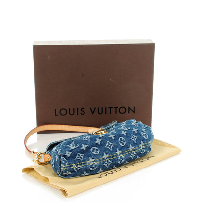 Louis Vuitton Monogram Denim Mini Pleaty Blue 4 of 7