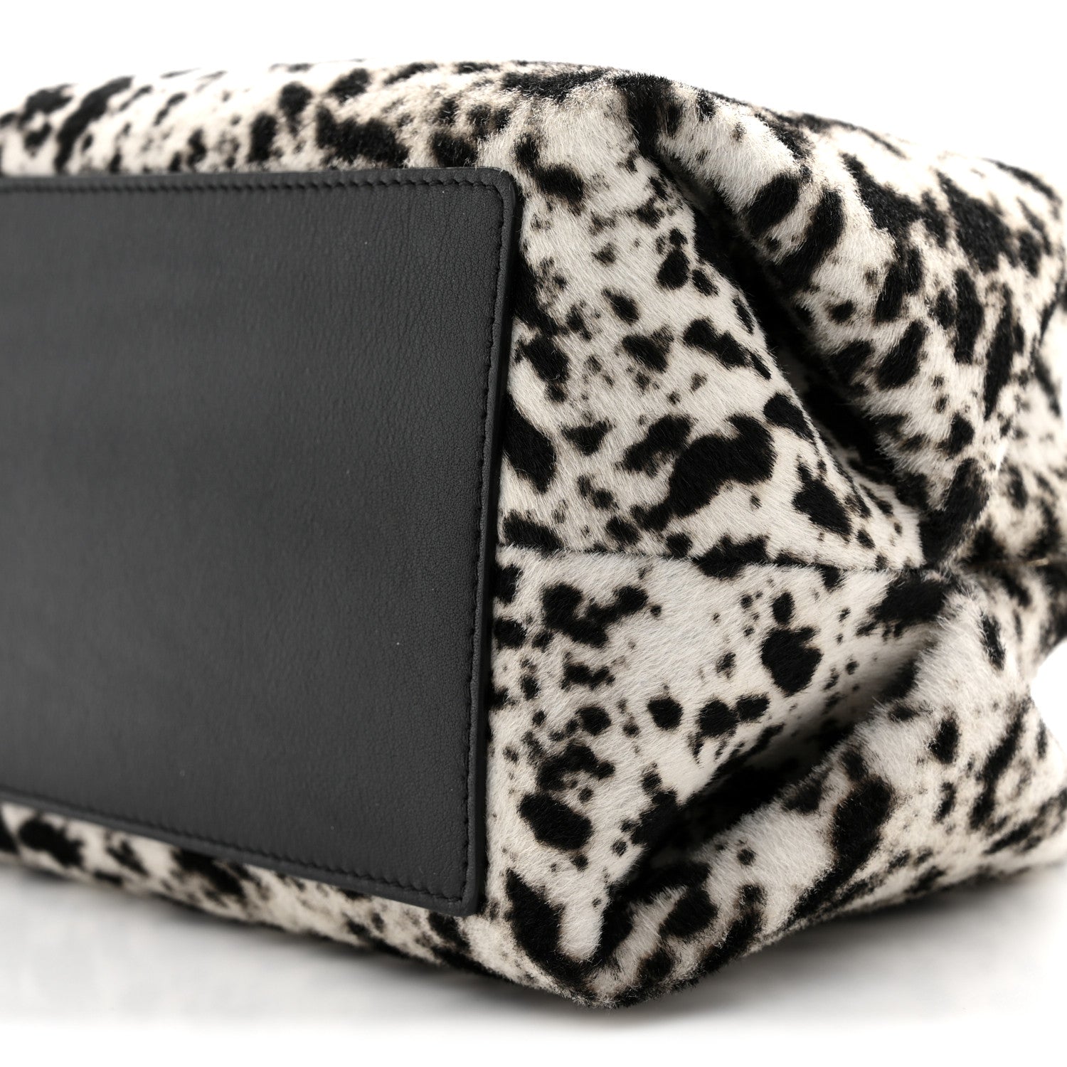 Chanel Pony Hair Printed Clutch With Chain Black White 10 of 11