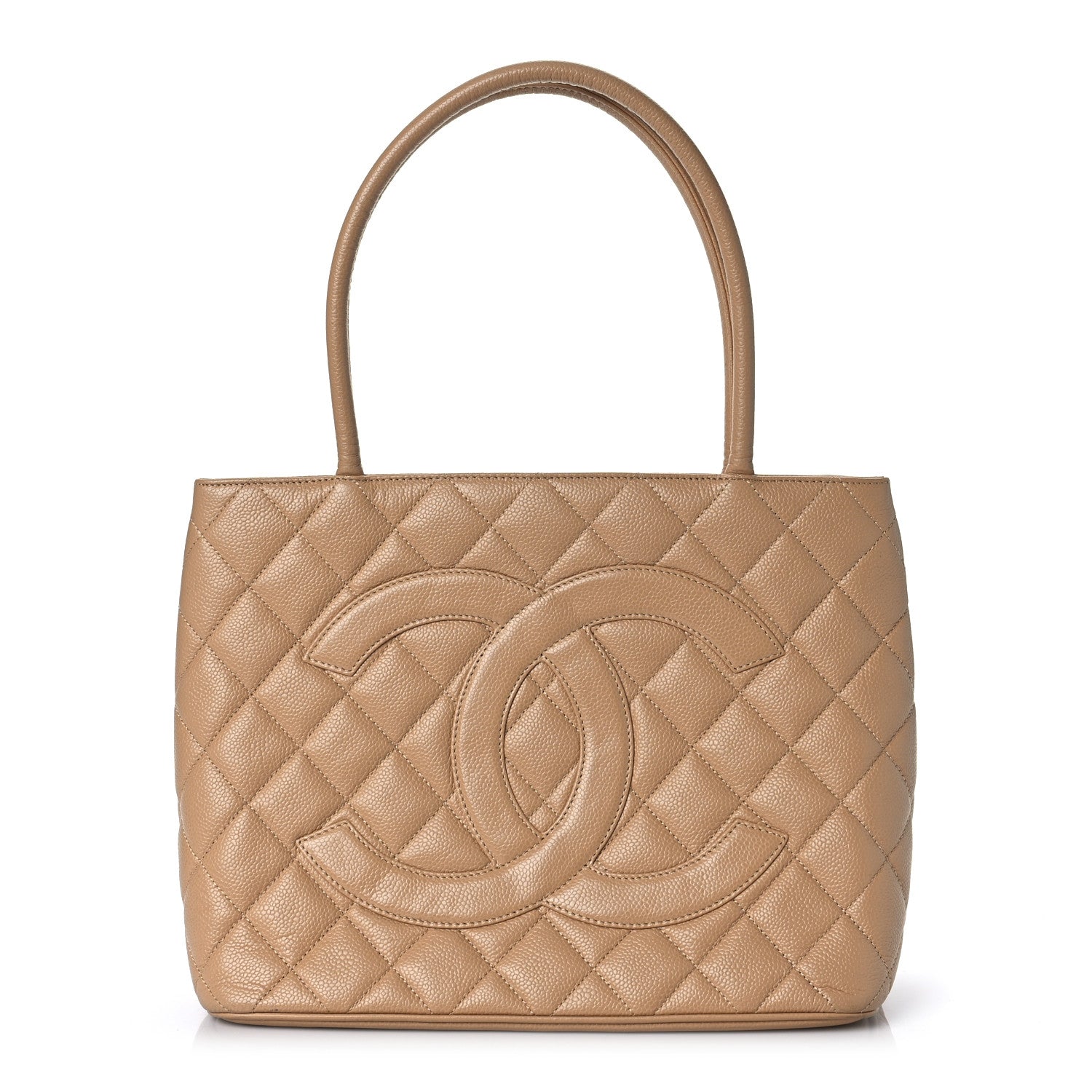 Chanel Caviar Quilted Medallion Tote Beige 1 of 9