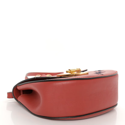 Chloe Calfskin Little Horses Embroidered Mini Drew Bijou Shoulder Bag Earthy Red 4 of 11