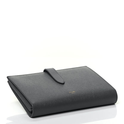 Celine Grained Calfskin Large Multifunction Strap Wallet Medium Grey 4 of 6