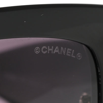 Chanel Acetate Rectangle Sunglasses 5435 Black 7 of 8