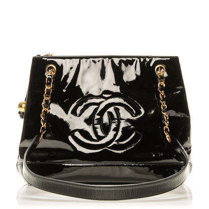 Chanel Patent CC Shoulder Bag Black 1 of 7
