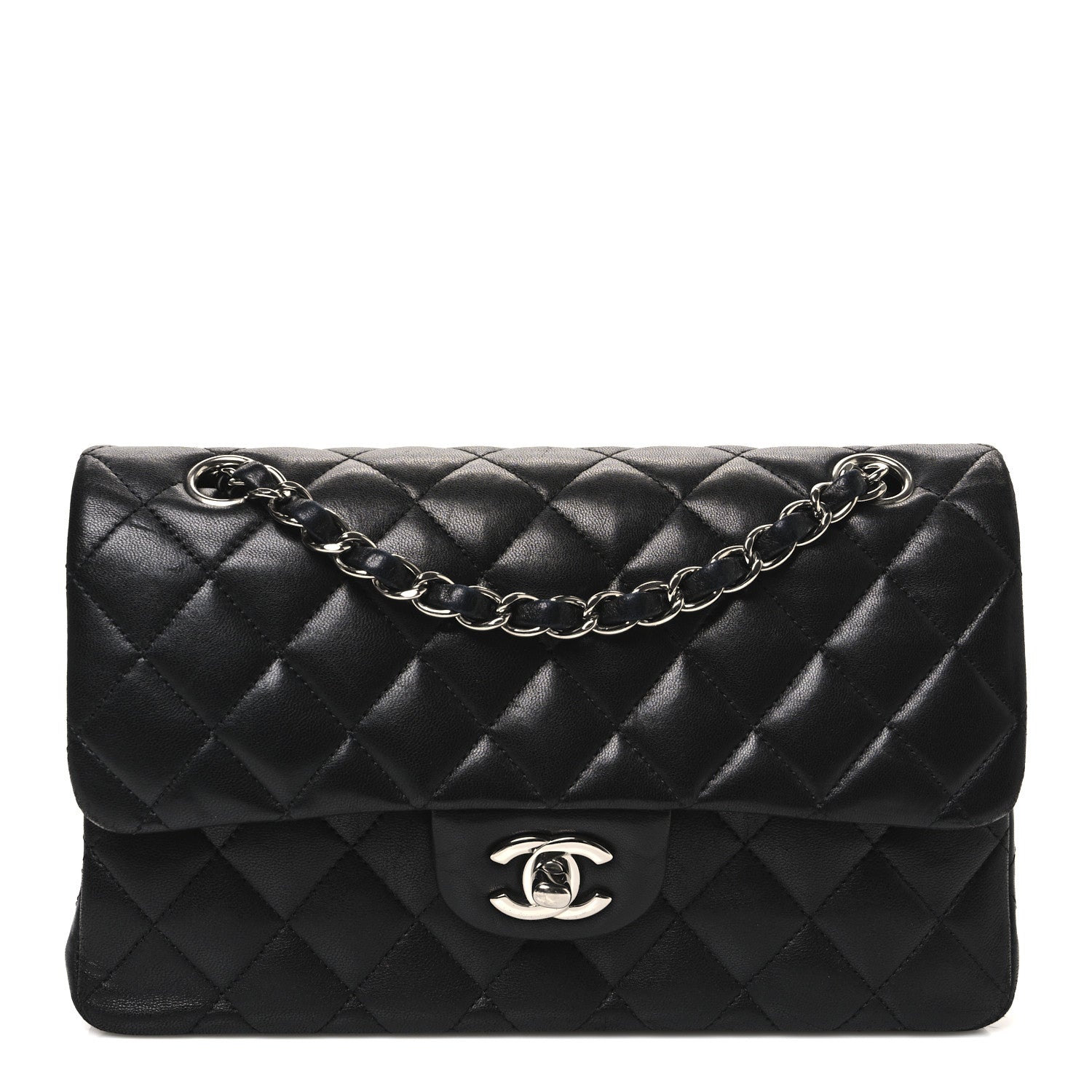 Chanel Lambskin Quilted Small Double Flap Black 1 of 12