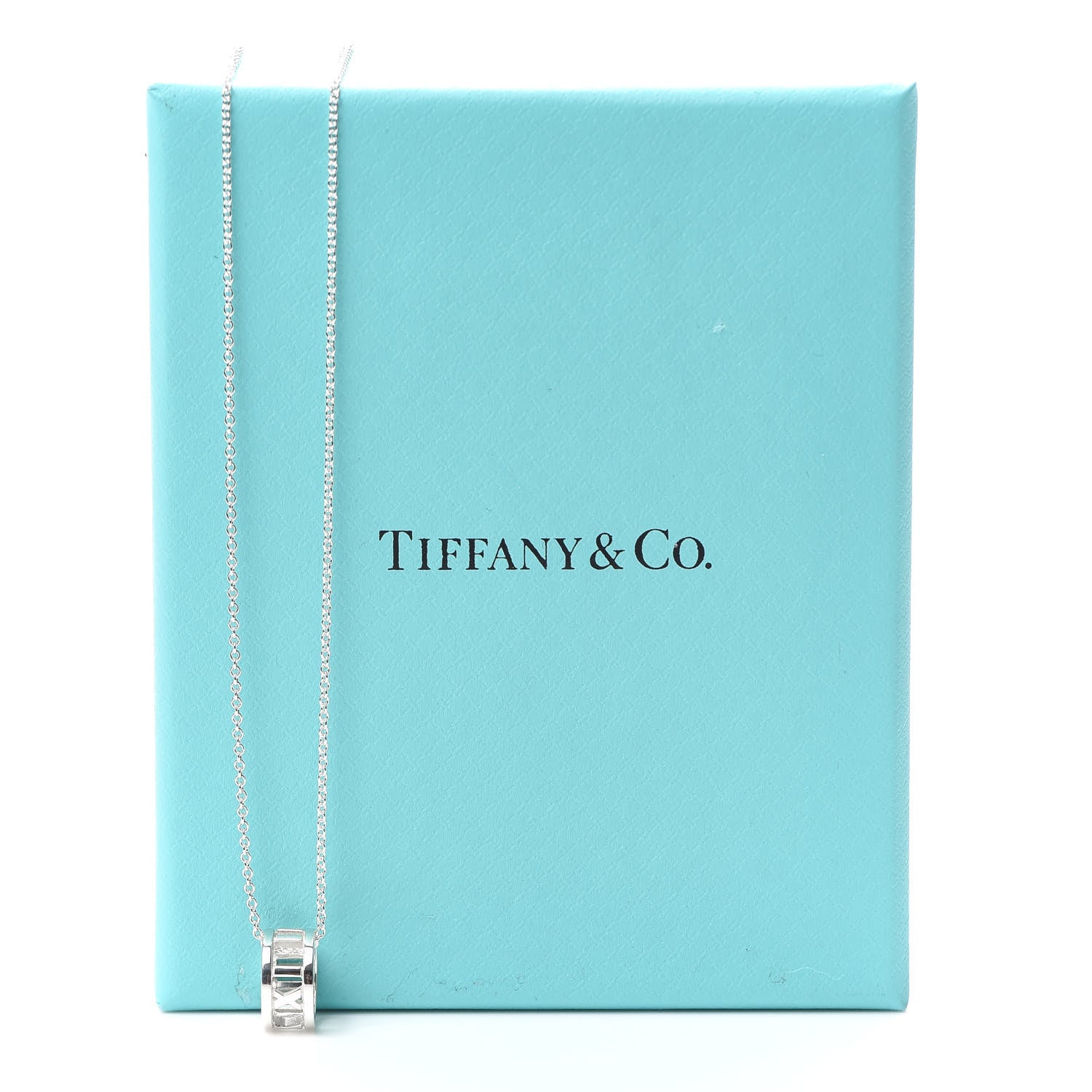 Tiffany Sterling Silver Atlas Open Pendant Necklace 6 of 6