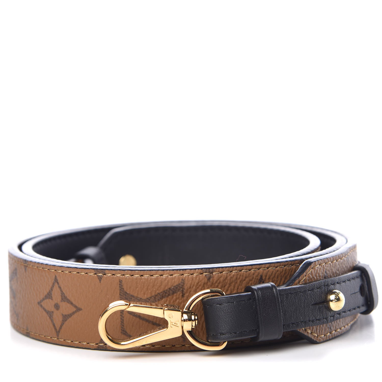Louis Vuitton Reverse Monogram Bandouliere Shoulder Strap XL Black 1 of 6
