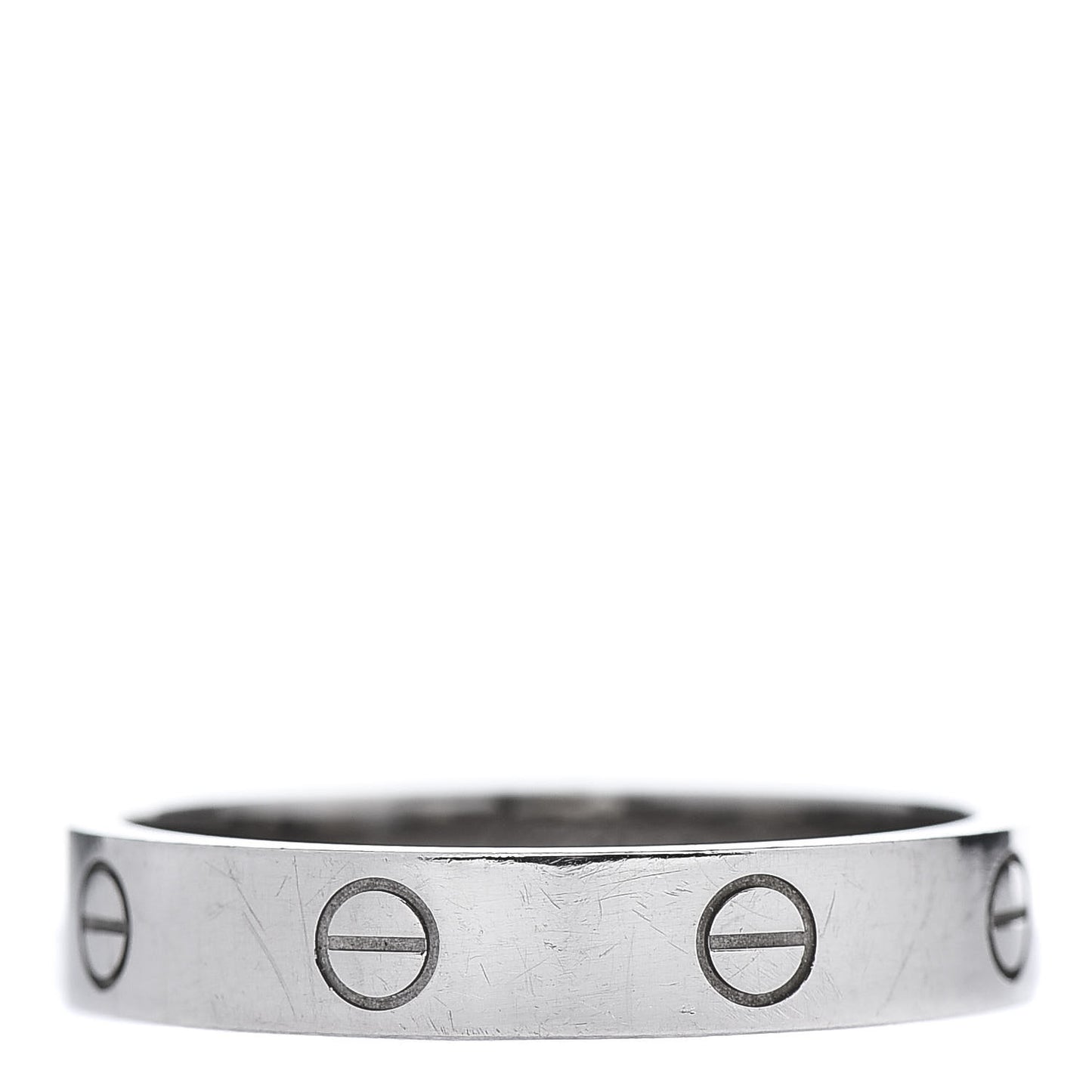 18K White Gold 4mm LOVE Wedding Band Ring 60 9.25