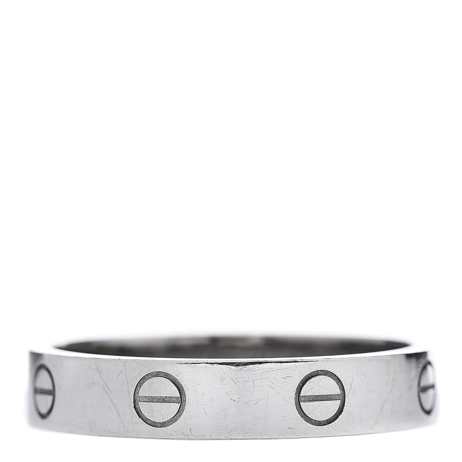 Cartier 18K White Gold 4mm LOVE Wedding Band Ring 60 9.25 3 of 4