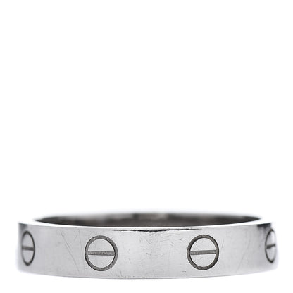 Cartier 18K White Gold 4mm LOVE Wedding Band Ring 60 9.25 3 of 4