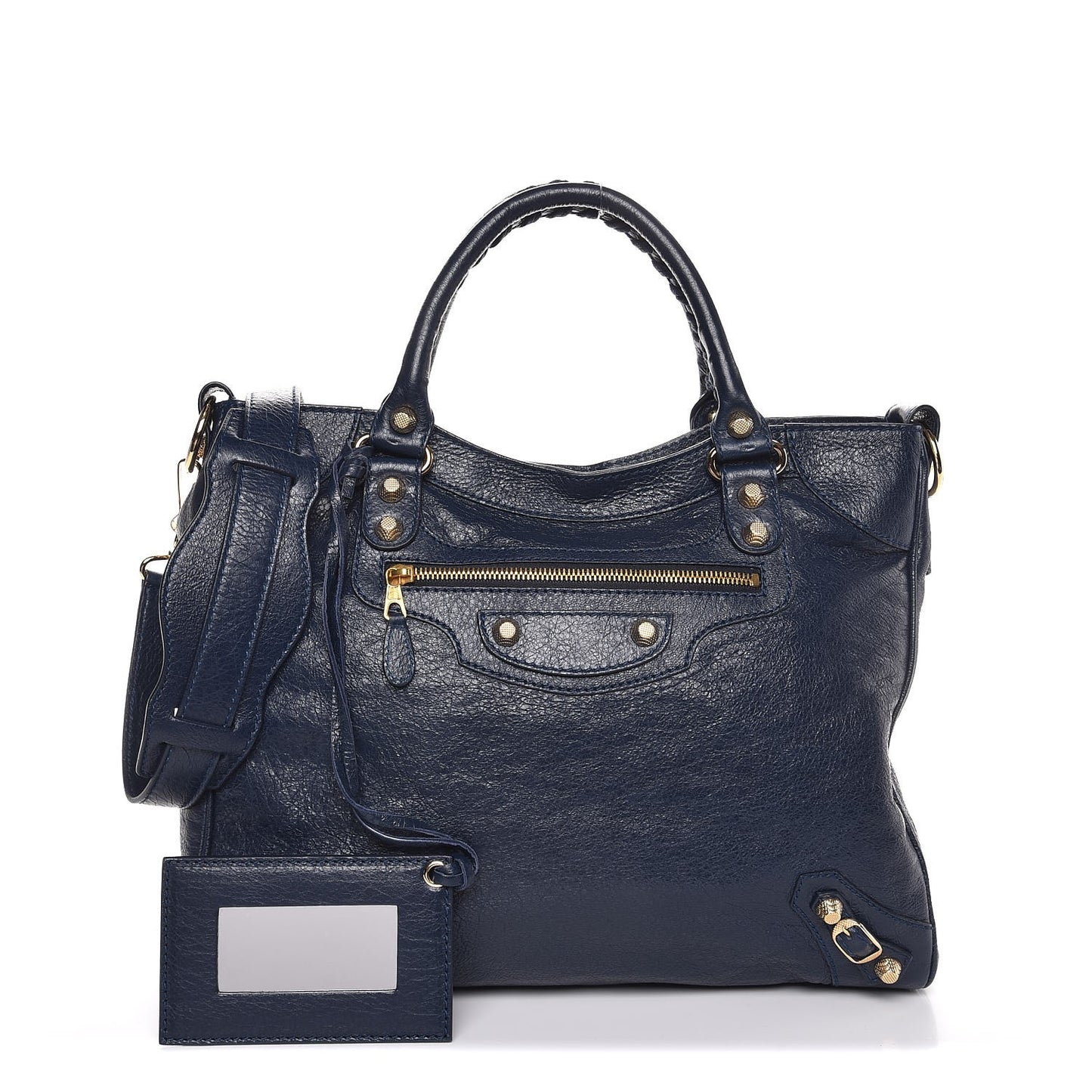 Agneau Giant 12 Gold Hardware Velo Bleu Obscur