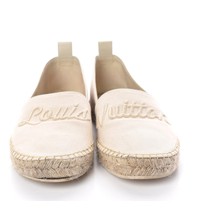 Louis Vuitton Canvas Waterfall Espadrille Flats 39 Ecru 2 of 8