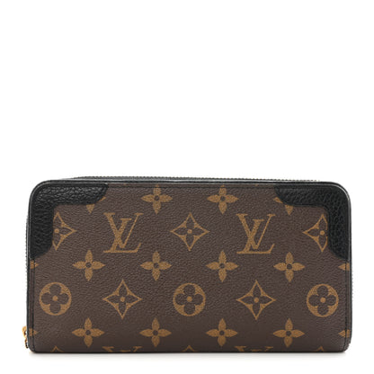 Louis Vuitton Monogram Zippy Retiro Wallet Black 1 of 8