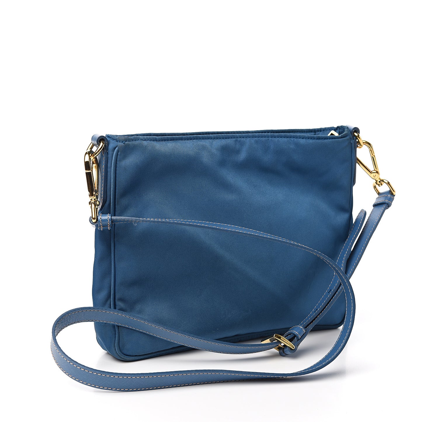 Tessuto Nylon Saffiano Crossbody Bag Cobalto