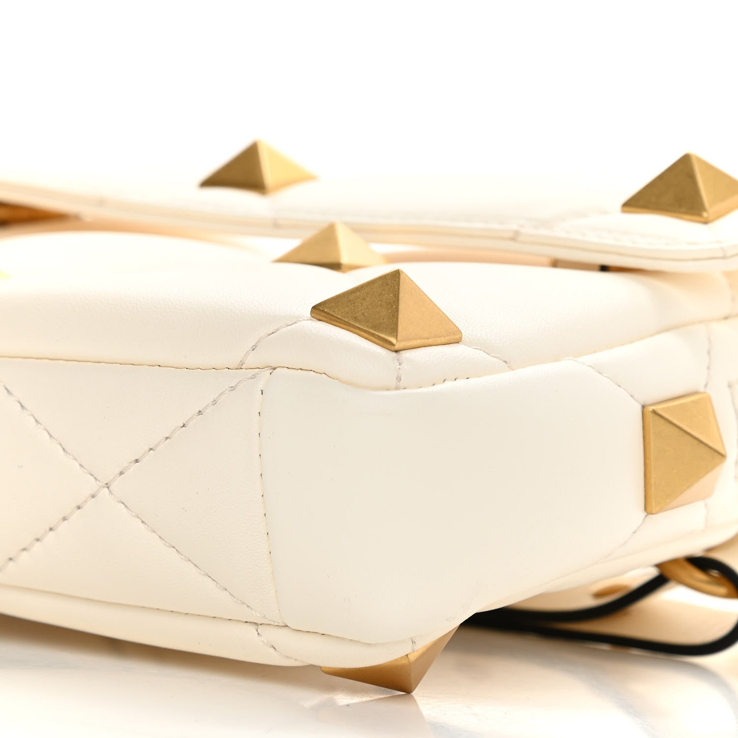 Valentino Garavani Nappa Roman Stud Crossbody Ivory 9 of 9