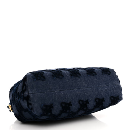 Fendi Denim Karligraphy Embroidered Medium Fendi First Blue 4 of 10