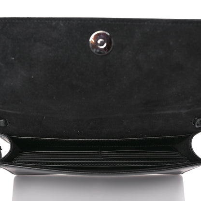 Christian Dior Calfskin Cannage Diamond Lady Dior Chain Wallet Black 4 of 10