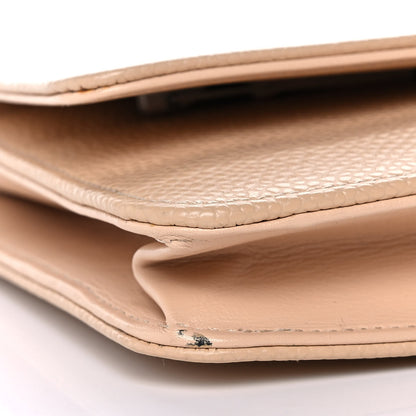 Chanel Caviar Timeless CC Wallet on Chain WOC Beige 9 of 12
