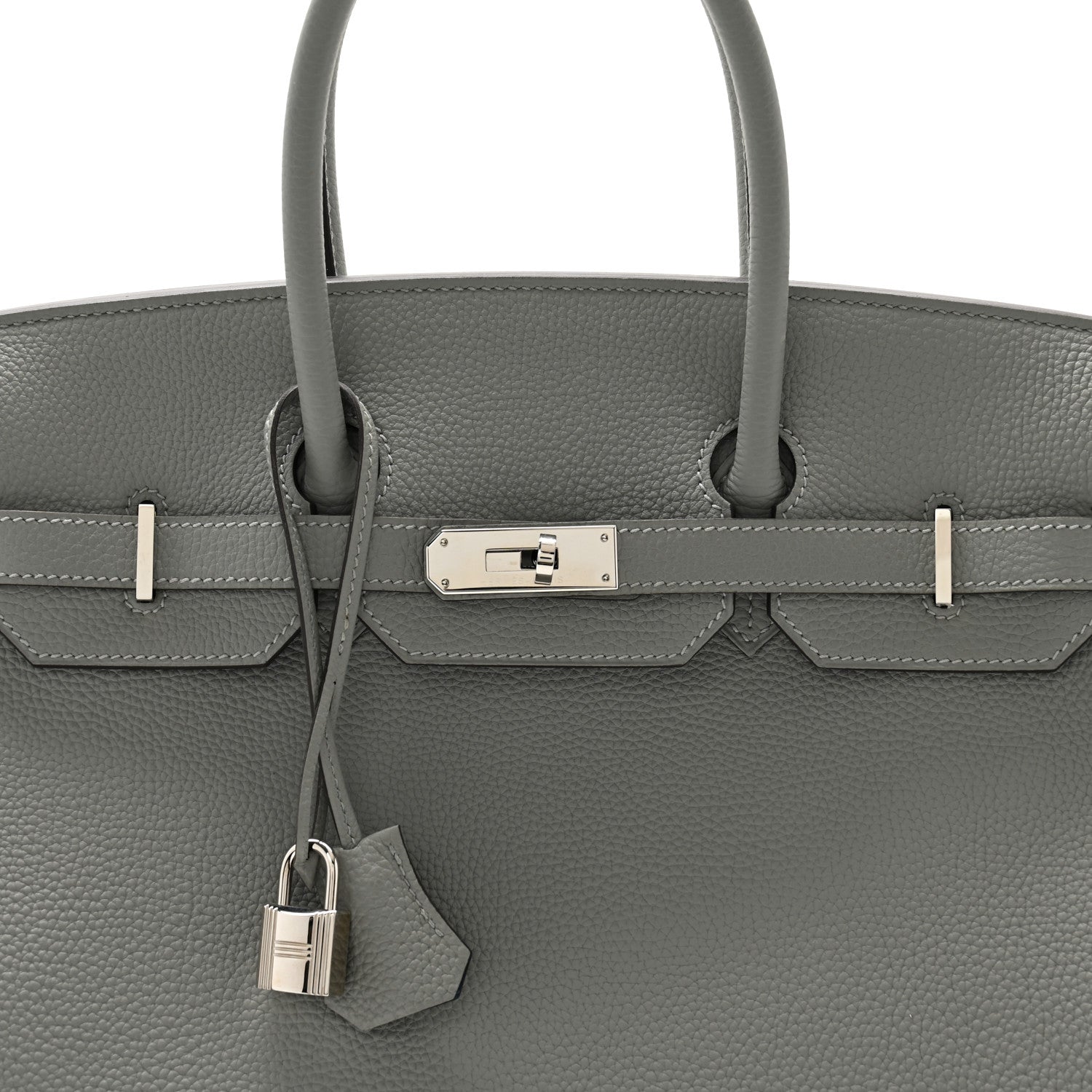 Hermes Togo Verso Birkin 35 Gris Mouette Bleu Agate 8 of 11