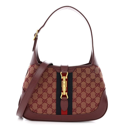 Gucci Monogram Azalea Calfskin Web Small Jackie 1961 Hobo Sahara Rubino Chardonnay 1 of 13