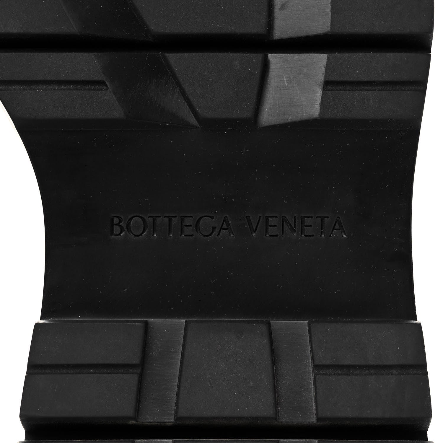 Bottega Veneta Calfskin The Tire Chelsea Boots 37 Sea Salt Black 6 of 10