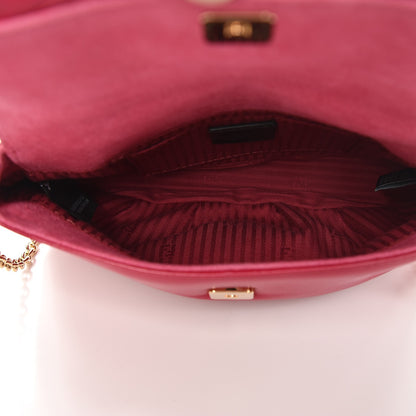 Fendi Nappa Fendista Pouchette Crossbody Fuxia Scuro 5 of 9