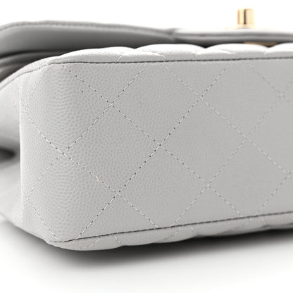 Chanel Caviar Quilted Small Double Flap Grey 9 of 11
