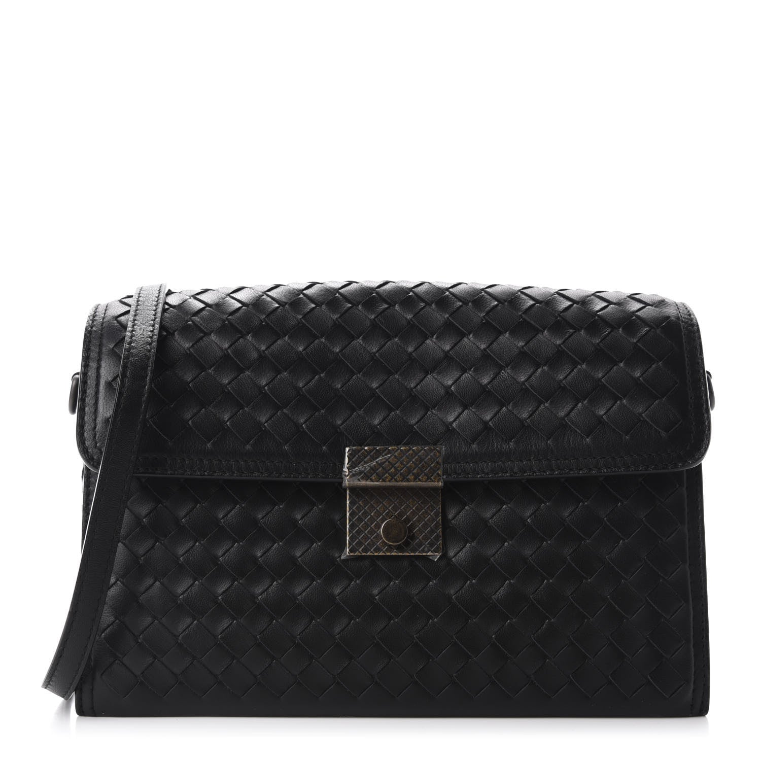 Bottega Veneta Nappa Intrecciato Small Messenger Black 1 of 10