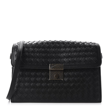Bottega Veneta Nappa Intrecciato Small Messenger Black 1 of 10