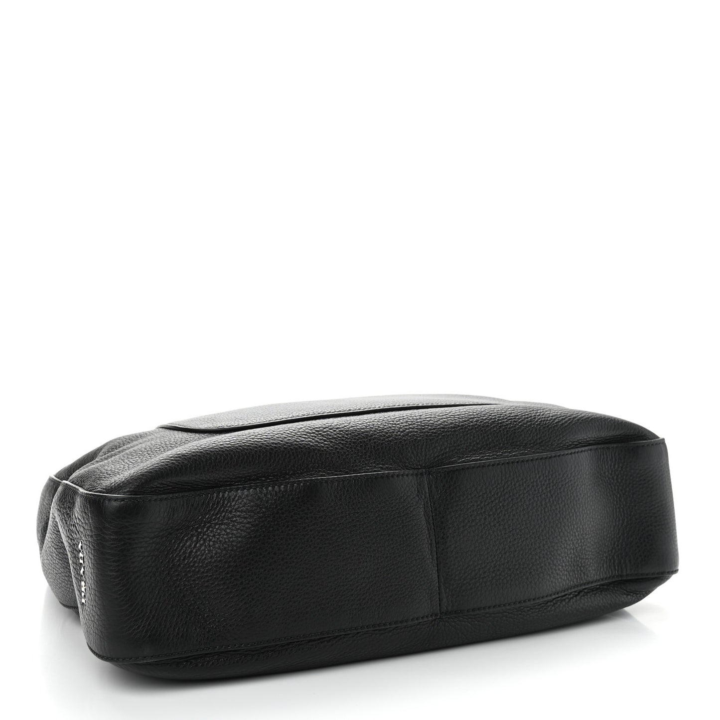 Vitello Daino Medium Pocket Hobo Bag Black